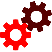 Gears in red
