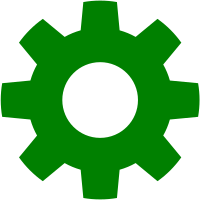 Gear in green