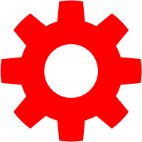 Gear in red