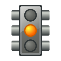 Yellow traffic light