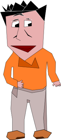 Edge standing man