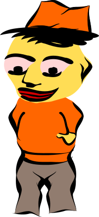 Yellow face with pet