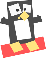 Square animal cartoon penguin
