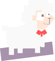 Square animal cartoon sheep