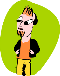 Man with a headhpone