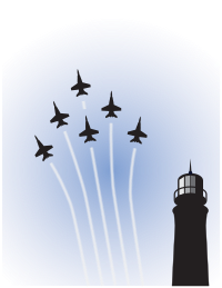 Blue Angels over Lighthouse