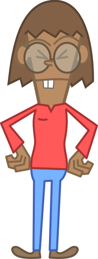 Female or Male Unisex Geek or Nerd Dark Skin