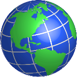 North and South American Globe