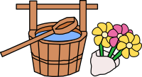 Hakamairi - Bucket and Flowers
