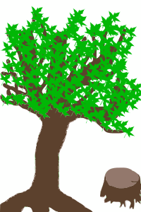 Summer Tree with a Stub