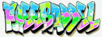 Freebassel Graffiti Text for Day 885 In Living Colour