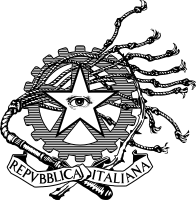 Una versione distopica dell'emblema della Repubblica Italiana