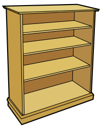 wooden bookcase