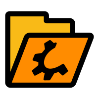 primary folder orange open