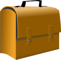 Leather suitcase