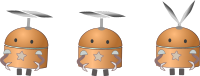 Yellow chrome robot