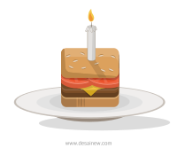 Birthday Burger Vector