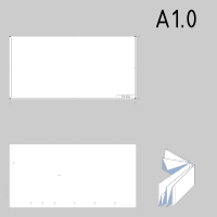 DIN A1.0 technical drawing format and folding