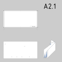 DIN A2.1 technical drawing format and folding