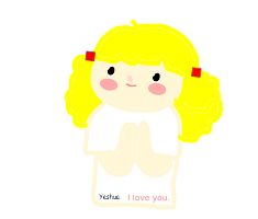 A girl is praying