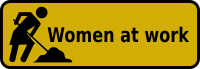 Sign - Women at work