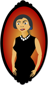 Women portrait in red