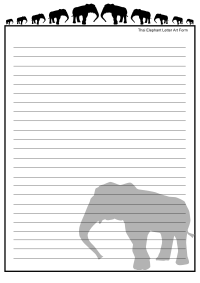 Thai Elephant Letter Art Form