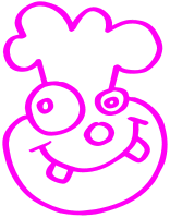 Pink Funny Cartoon Face