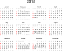 Calendar 2015
