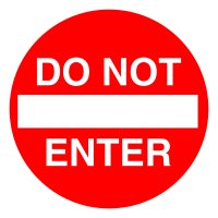 Do Not Enter sign