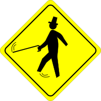 Jaunty Pedestrian (Caution)