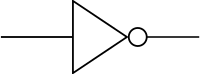 Electronic Logic Symbol - Inverter (NOT)