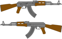 AK 47 Rifle Vector Drawing