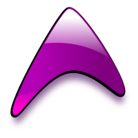 Glossy up arrow
