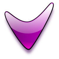 Glossy down arrow