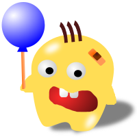 monster with a balloon