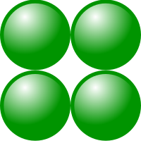 Beads quantitative picture for multiplication 2x2