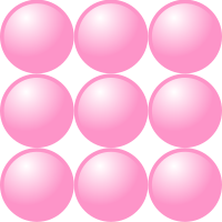 Beads quantitative picture for multiplication 3x3