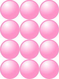 Beads quantitative picture for multiplication 4x3