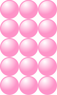 Beads quantitative picture for multiplication 5x3