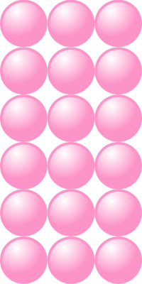 Beads quantitative picture for multiplication 6x3