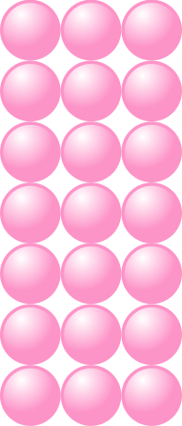 Beads quantitative picture for multiplication 7x3