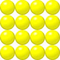 Beads quantitative picture for multiplication 4x4