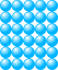 Beads quantitative picture for multiplication 6x5
