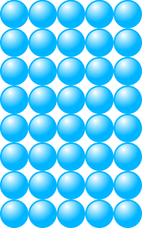 Beads quantitative picture for multiplication 8x5