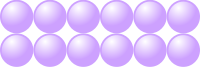 Beads quantitative picture for multiplication 2x6