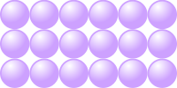 Beads quantitative picture for multiplication 3x6