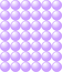 Beads quantitative picture for multiplication 7x6