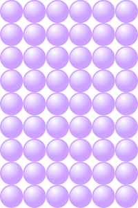 Beads quantitative picture for multiplication 9x6