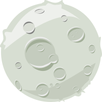 Moon in comic style